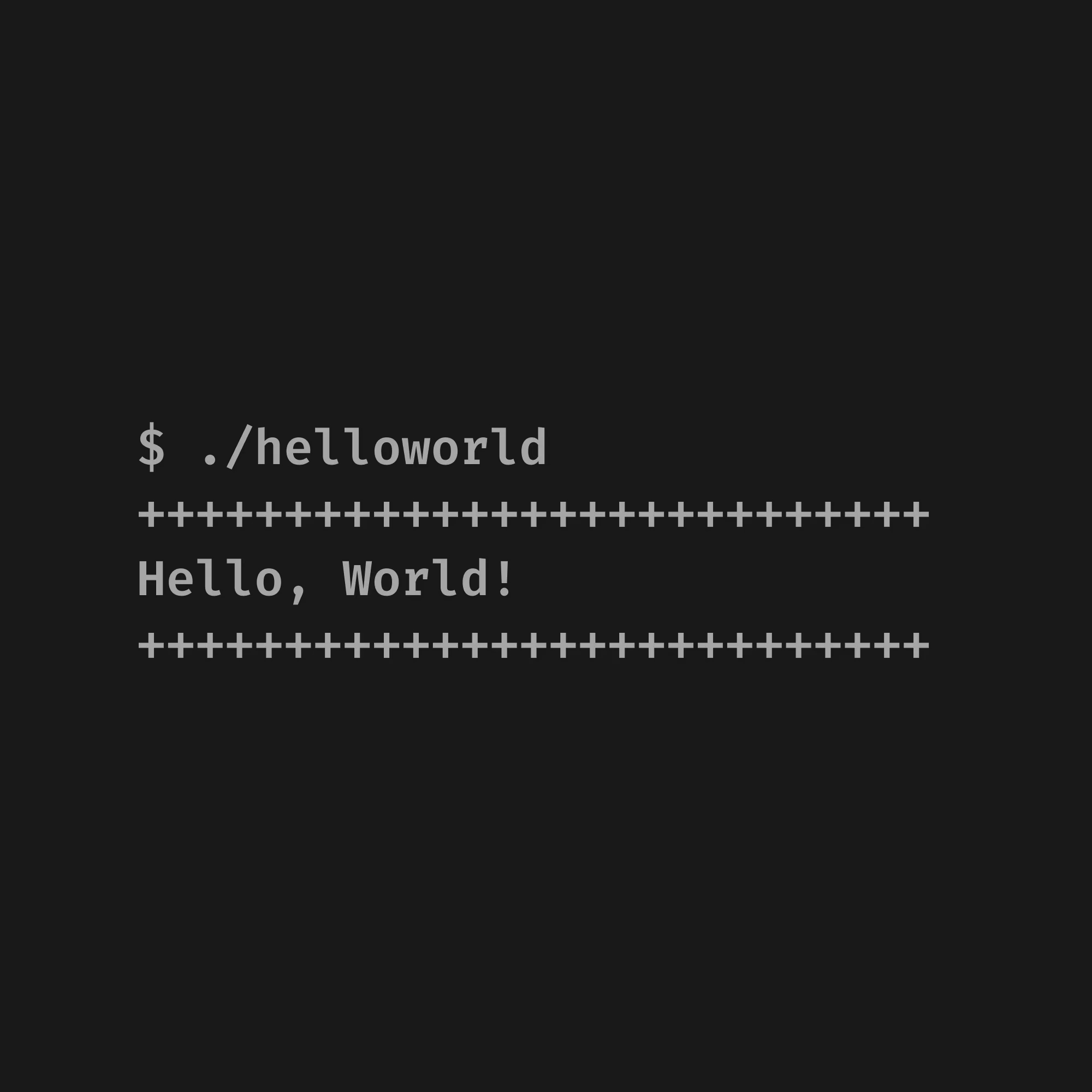 Hello world